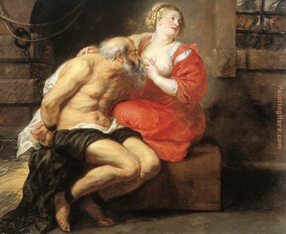 Cimon and Pero painting - Peter Paul Rubens Cimon and Pero art painting